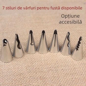 Maifu set de 7 duze patiserie, oțel inoxidabil 304, pentru decorarea cremei, ambalare en gros