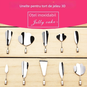 Set de instrumente pentru decorare 3D cu jeleu, seringă, oțel inoxidabil 304, design neregulat, vârfuri pentru flori de jeleu