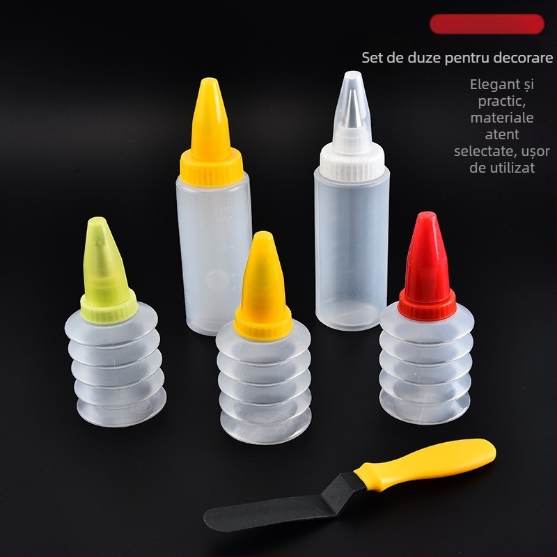 Set de duze pentru decorare prăjituri – oțel inoxidabil 304 + PP + PS; pungă/pistol decorare; stil modern simplu (lansat în 2018)