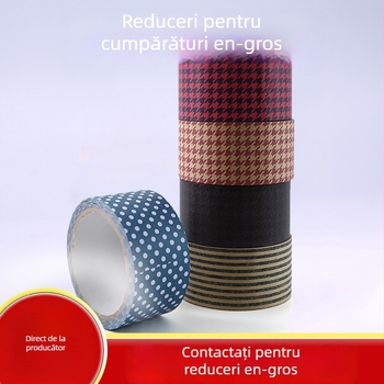 Bandă Kraft pentru ambalare cu adeziv pe bază de pânză, vâscozitate înaltă, rezistență la temperaturi 0-70°C, potrivită pentru ambalare și sigilare