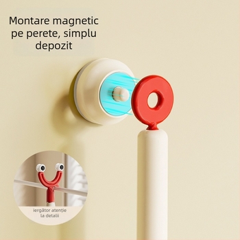 Bară magnetică pentru haine cu față zâmbitoare, material PET, instalare fără găuri, pentru balcon, model JI5156154151