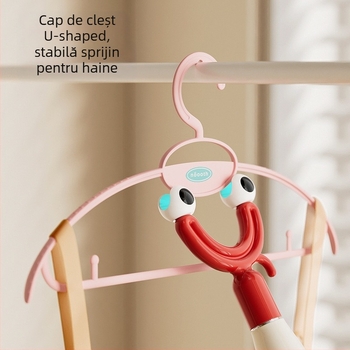 Bară magnetică pentru haine cu față zâmbitoare, material PET, instalare fără găuri, pentru balcon, model JI5156154151