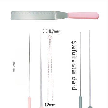 Spatulă dreptunghiulară cu scară pentru decorarea torturilor, din oțel inoxidabil