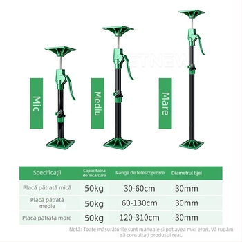 Langrui tijă de susținere telescopică din plastic pentru montajul dulapului de perete