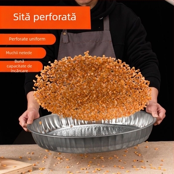 Sită de fier cu găuri rotunde pentru semințe și cereale, sită de făină cu drenaj și uscare