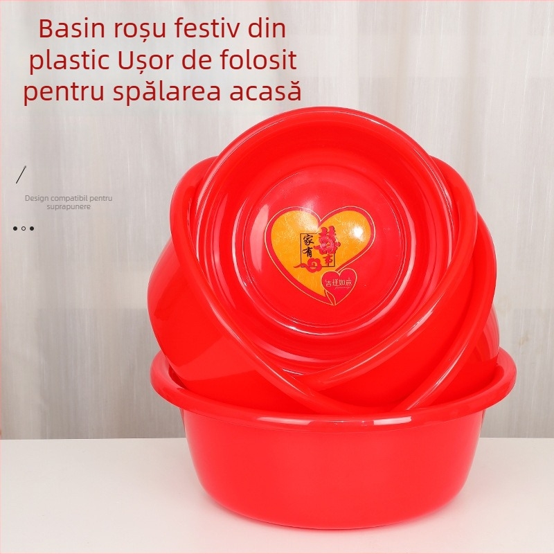 Vas de spălat din plastic, stil festiv, greutate netă 450–500 g, 100 bucăți per cutie