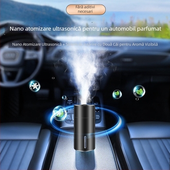 Umidificator inteligent pentru mașină, difuzor de arome cu lumină ambientală în 7 culori, alimentare USB, purificator de aer pentru interiorul auto | Model W301 • Rezervor apă <0,5 L • Ieșire ceață 1 • Alimentare USB • Temporizator 2-8 ore