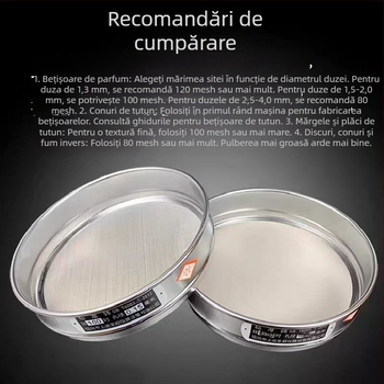 Sivă pentru praf și făină, din oțel inoxidabil 304 – filtru manual pentru pulberi de plante, medicină chinezească și tămâie