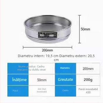 Sivă pentru praf și făină, din oțel inoxidabil 304 – filtru manual pentru pulberi de plante, medicină chinezească și tămâie