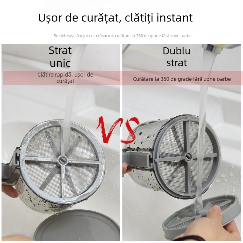 Sită de făină cu două straturi – Yuehua, filtrare semi-automat, sită din plasă pentru cofetărie