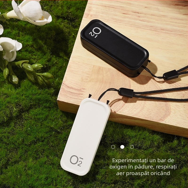 Purificator de aer în formă de colier, portabil, ioni negativi, model TS-2201, USB 2W, 5V, concentrație ioni 1000