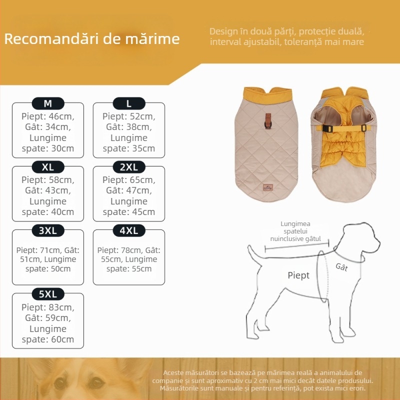 Haine pentru animale din bumbac pentru iarnă, stil casual, brand Duo Mao Mao, model FB-689