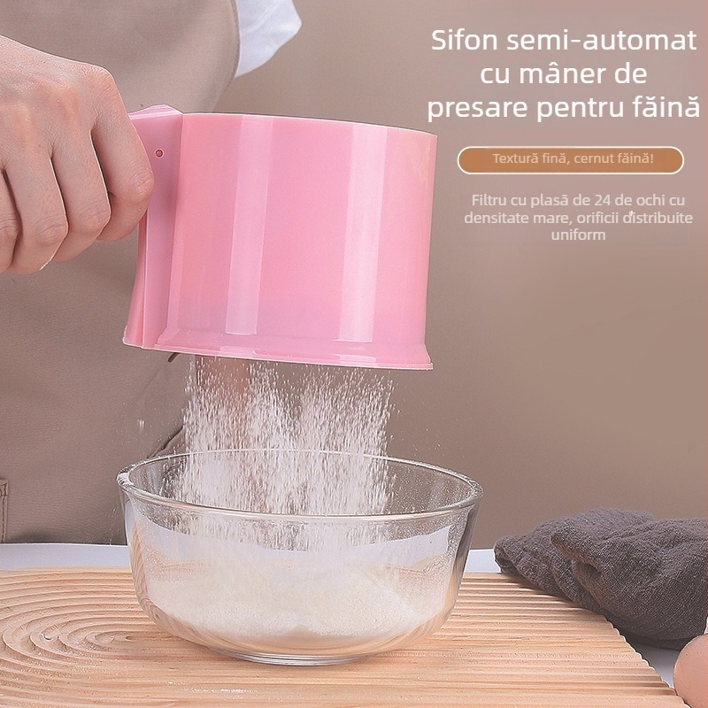 Sivă de făină ultrafină, manuală, semi-automată, din oțel inoxidabil, pentru coacere acasă