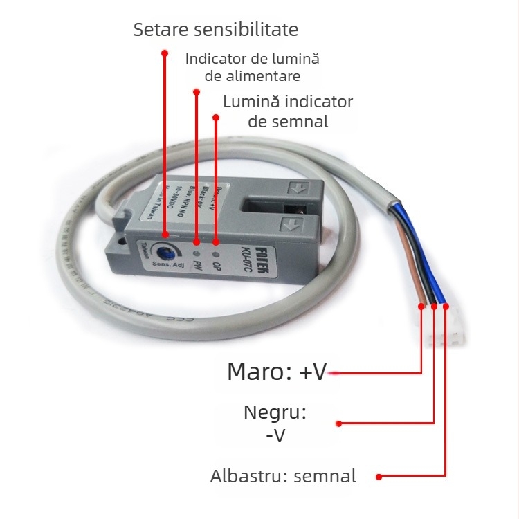 Accesoriu senzor fotoelectric pentru mașina de sigilat ceai cu lapte, canelură în formă de U, producție integrată, tip fotoelectric