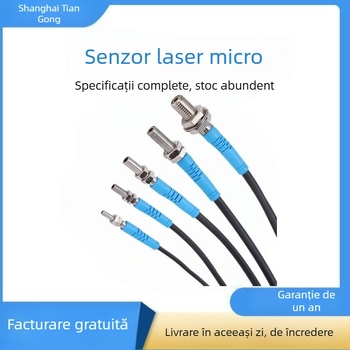 Senzor micro-laser - reflexie difuză, senzor de lumină în unghi drept opus, punct de lumină vizibil, modelele M3, M4, M6
