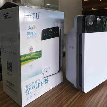 Purificator de aer cu ioni negativi pentru uz casnic | Eliminare fum și praf, debit de aer 51-150 m3/h, acoperire 41-60 m2, control tactil și telecomandă