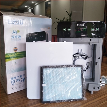 Purificator de aer cu ioni negativi pentru uz casnic | Eliminare fum și praf, debit de aer 51-150 m3/h, acoperire 41-60 m2, control tactil și telecomandă