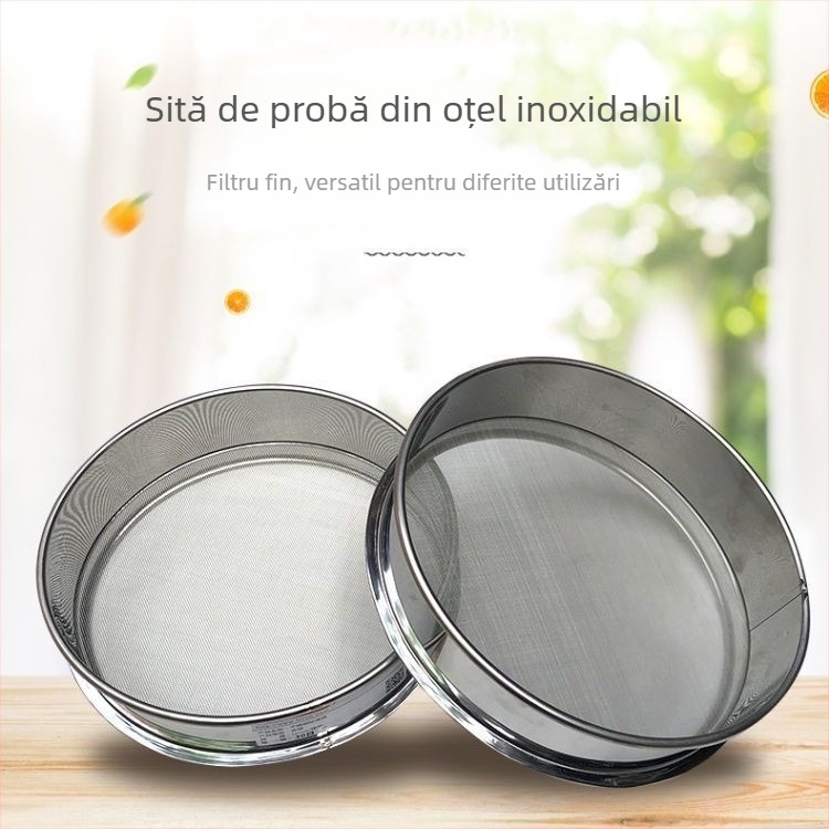 Sită pentru făină din oțel inoxidabil, cu plasă ultra-fină, sită de bucătărie multifuncțională