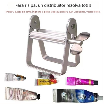 Presor manual din metal pentru pastă de dinți – unealtă portabilă pentru pastă de dinți și pastă de păr vopsitoare
