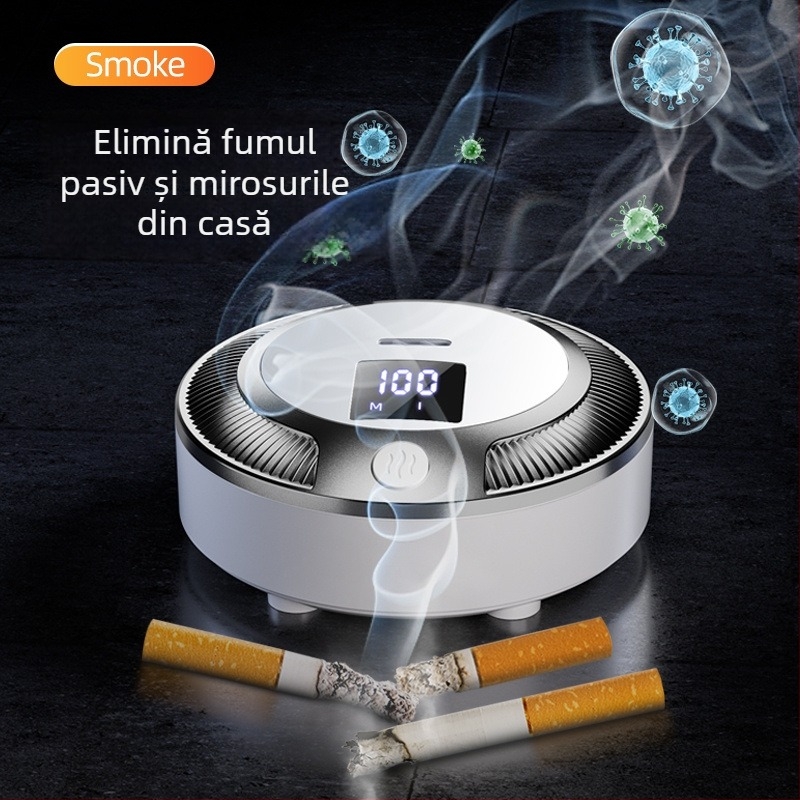 Purificator de aer pentru mașină cu eliminarea formaldehidei și a mirosurilor, deodorant cu ioni negativi (Putere, Tensiune, Concentrația de ioni negativi, Acoperire)