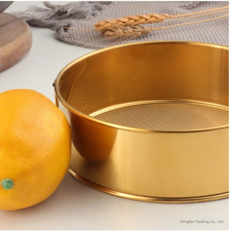 Sita de făină din oțel inoxidabil — simplitate modernă; caracteristici: oțel inoxidabil; categorie: sită de făină; stil: simplitate modernă; importat: Nu