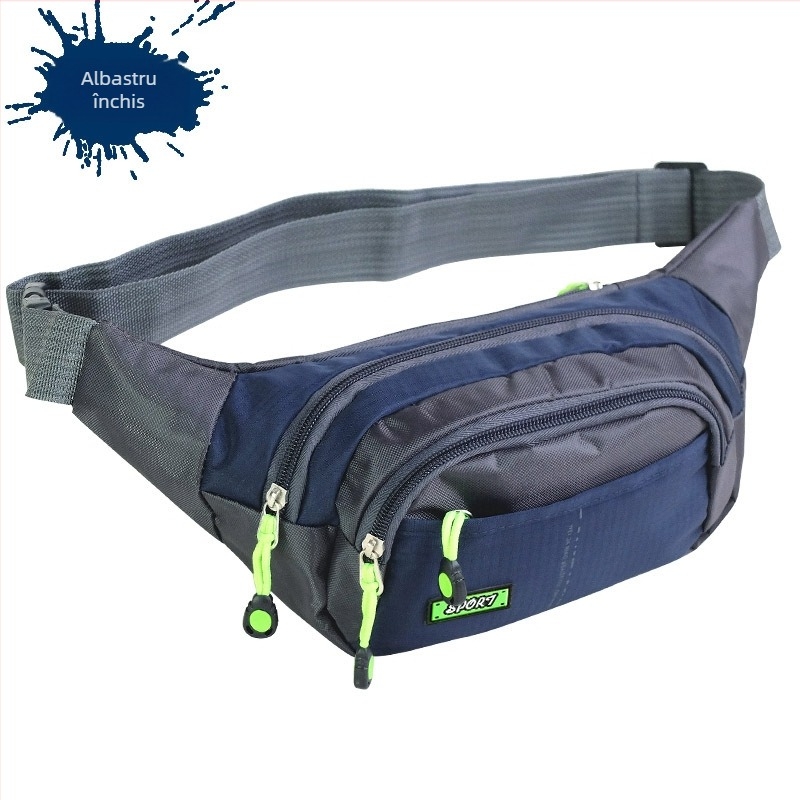 Geantă de talie pentru exterior - Unisex, impermeabilă, rezistentă la uzură, respirabilă, cu capacitate mare, din Oxford, buzunar pentru telefon