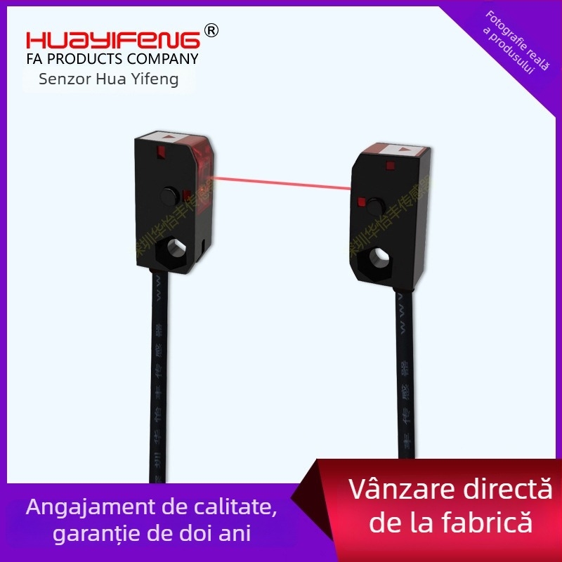 LS101-D100ND întrerupător fotoelectric pătrat pentru reflexie difuză, alimentare 24 V DC, ieșire NPN, distanța de detecție 100 mm