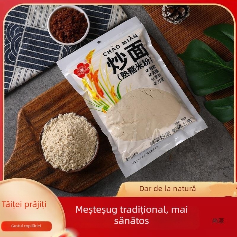 Tăiței prăjiți gata de consum din făină de orez lipicioasă pentru mic dejun hrănitor