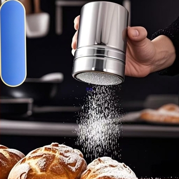 Dozator din oțel inoxidabil pentru pulberi și sită de făină — unealtă de bucătărie multifuncțională, Chongda, cod articol 743394982076, material: oțel inoxidabil, stil: Alt