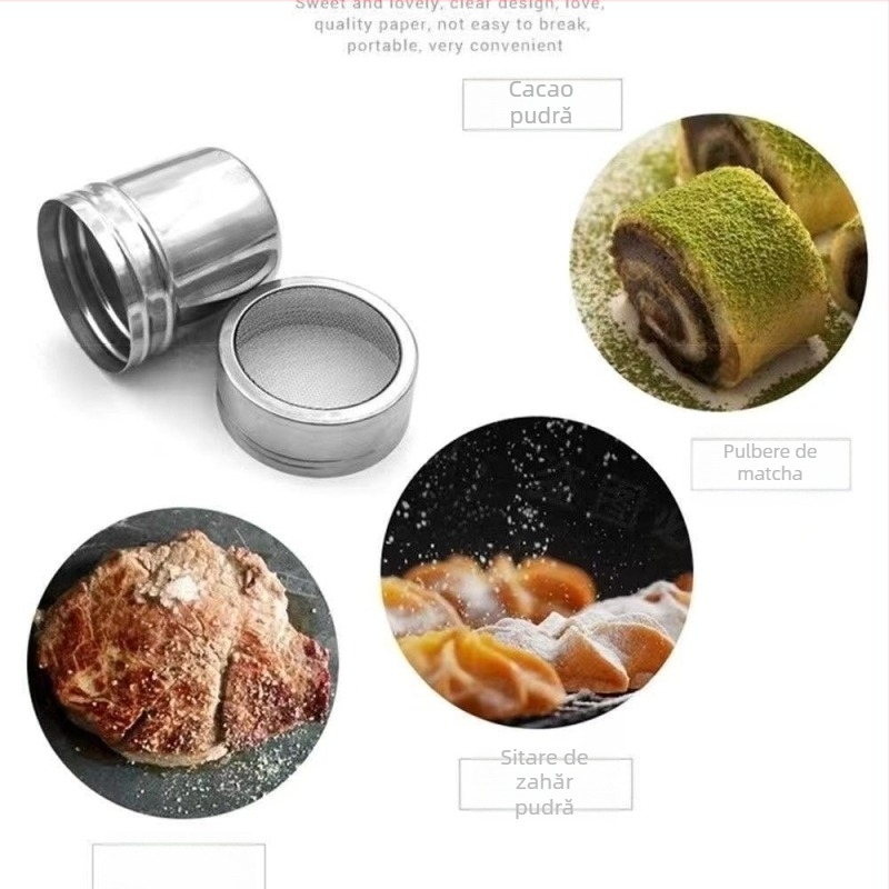 Dozator din oțel inoxidabil pentru pulberi și sită de făină — unealtă de bucătărie multifuncțională, Chongda, cod articol 743394982076, material: oțel inoxidabil, stil: Alt