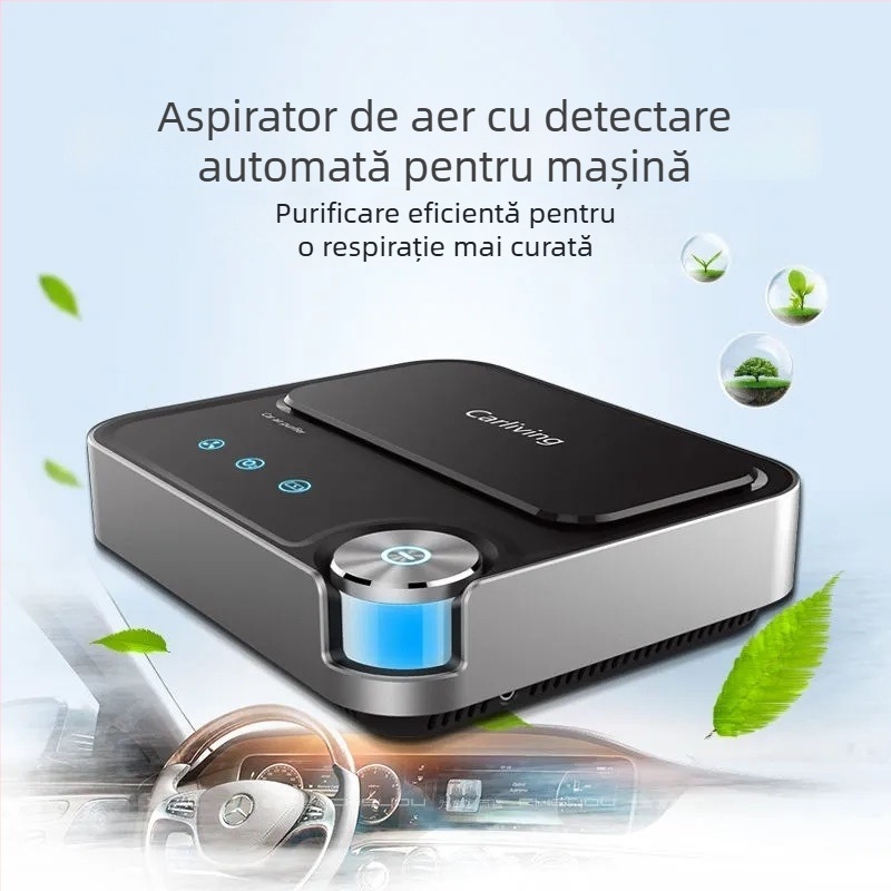 Purificator de aer auto, model Q8, putere 6W, tensiune 12V, concentrație de ioni negativ 2000