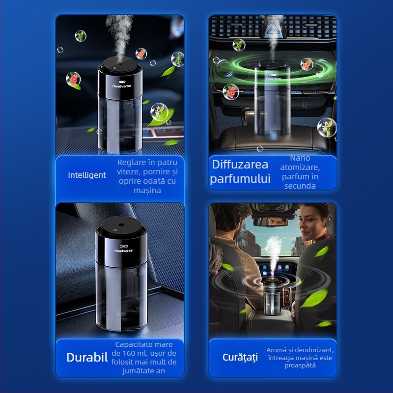 Difuzor inteligent pentru mașină și purificator de aer – ioni negativi, model 1, alimentare prin brichetă