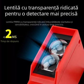 Senzor fotoelectric pentru poartă de barieră, cu rază lungă, reglabil pentru reflexie difuză și detecție corp uman IR
