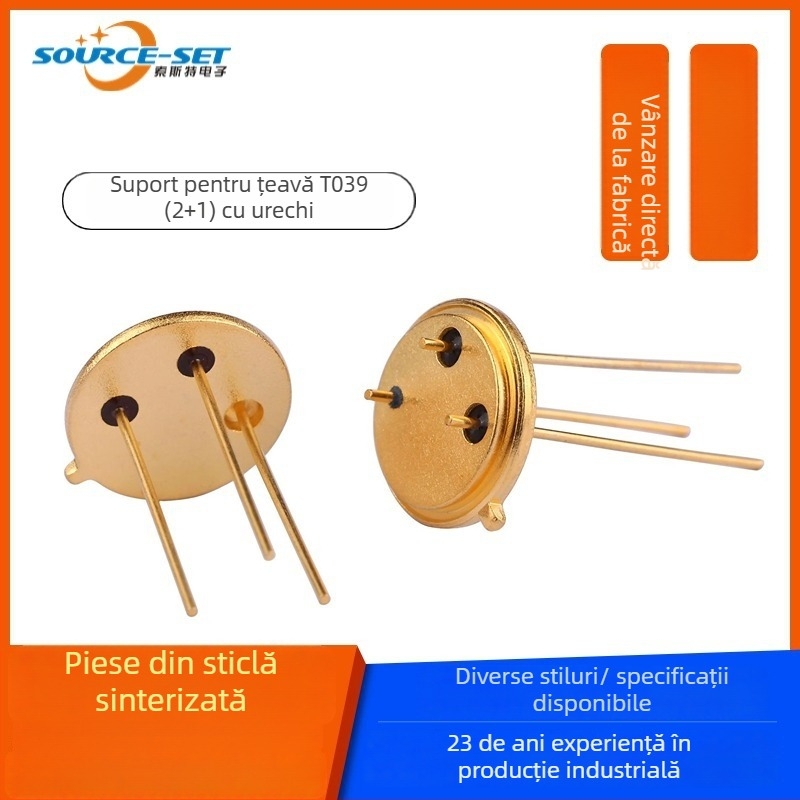 Saster bază de senzor cu sigiliu din sticlă pentru suport TO-39, configurație 2+1