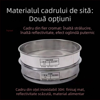Sivă ultrafină pentru făină; oțel inoxidabil 304; potrivită pentru susan, orez, pulberi medicamentoase și filtrare în acvariu