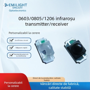 Pereche emițător-receptor infraroșu – senzor cu fascicul IR, cap de recepție IR