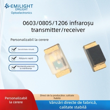 Pereche emițător-receptor infraroșu – senzor cu fascicul IR, cap de recepție IR