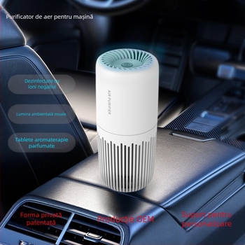 Purificator de aer pentru mașină cu ioni negativi, model Q3, compact, 5V, sub 3W, 10 milioane de ioni/cm³