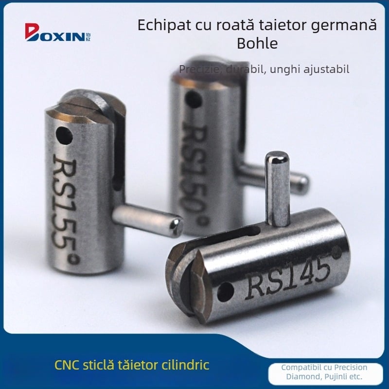 Mașină Bohle pentru tăiat sticlă cu lamă de cerc – unghi 130–165°, brand Bohle, origine Germania, compatibilă cu Jingling, Pulijin, Intemark, Bavaroni, Procter, Baichao