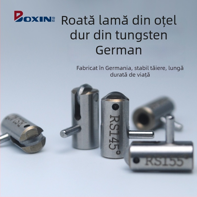 Mașină Bohle pentru tăiat sticlă cu lamă de cerc – unghi 130–165°, brand Bohle, origine Germania, compatibilă cu Jingling, Pulijin, Intemark, Bavaroni, Procter, Baichao
