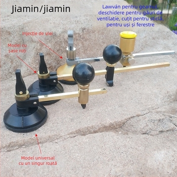 Unealtă pentru deschiderea găurilor în sticlă și trasarea cercurilor, cu șase roți | Brand: 0001; Industrie: Piatră; Proces de producție: Electroplating; Brand privat autorizat: Da
