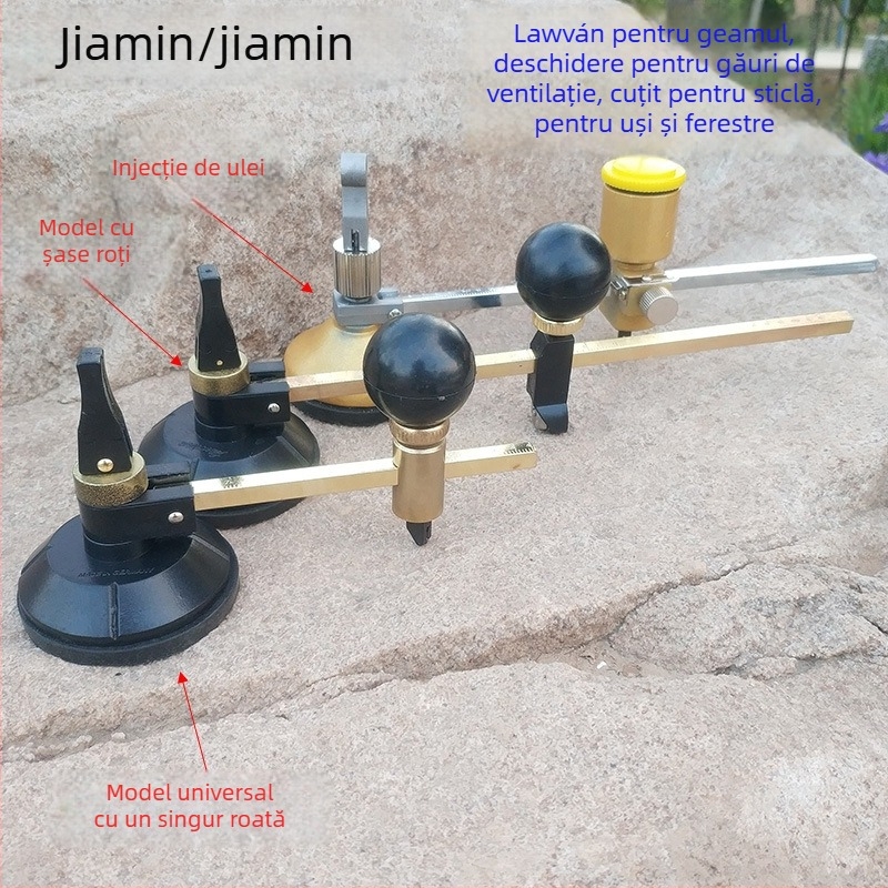Unealtă pentru deschiderea găurilor în sticlă și trasarea cercurilor, cu șase roți | Brand: 0001; Industrie: Piatră; Proces de producție: Electroplating; Brand privat autorizat: Da
