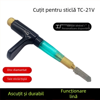 Tăietor de sticlă cu diamant pentru sticlă groasă, instrument casnic de tăiere a plăcilor, cap de tăiere pentru plăci