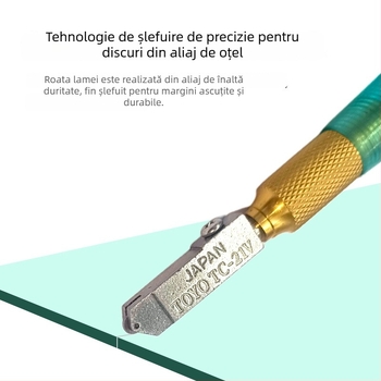 Tăietor de sticlă cu diamant pentru sticlă groasă, instrument casnic de tăiere a plăcilor, cap de tăiere pentru plăci