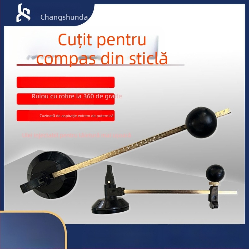 Changshunda decupator circular pentru sticlă cu șase roți, profesional