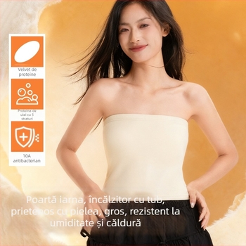 Bustier/top bustier, fără bretele și fără spate, lungime talie, amestec acrilic pentru modelare, ediție de iarnă 2025