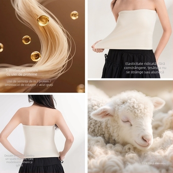 Bustier/top bustier, fără bretele și fără spate, lungime talie, amestec acrilic pentru modelare, ediție de iarnă 2025