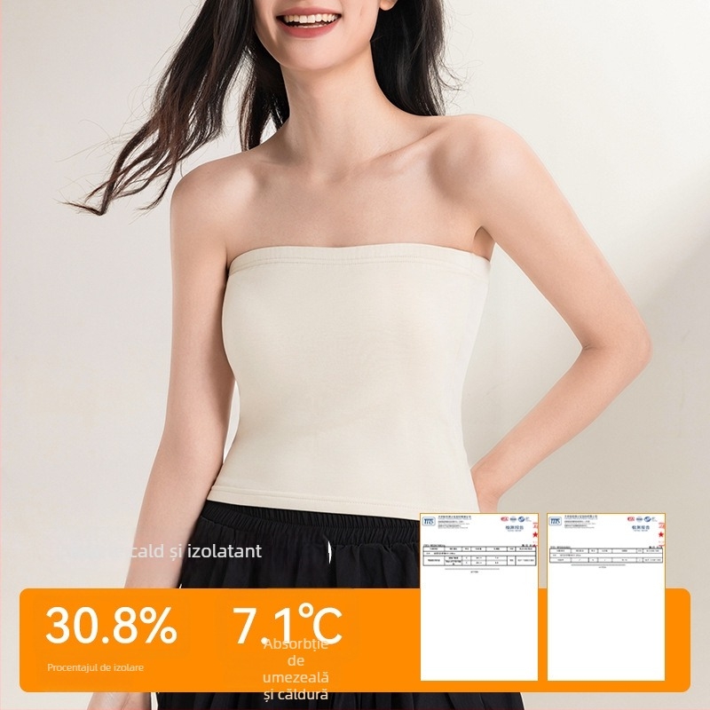 Bustier/top bustier, fără bretele și fără spate, lungime talie, amestec acrilic pentru modelare, ediție de iarnă 2025