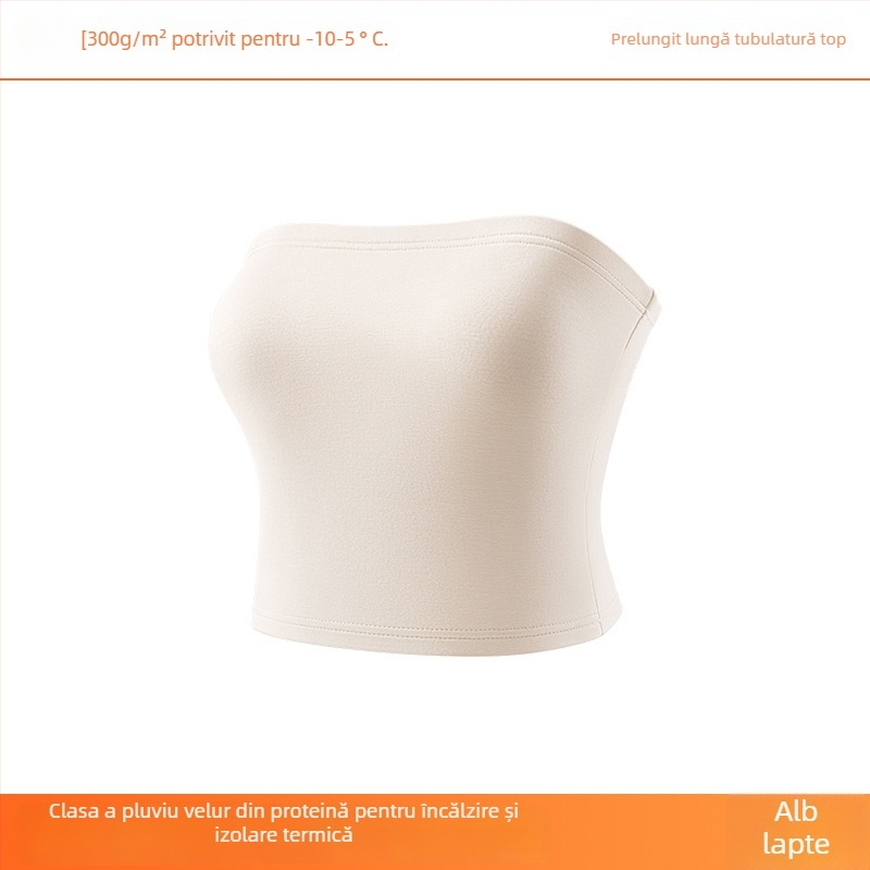 Bustier/top bustier, fără bretele și fără spate, lungime talie, amestec acrilic pentru modelare, ediție de iarnă 2025