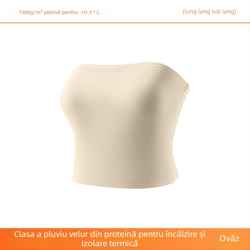 Bustier/top bustier, fără bretele și fără spate, lungime talie, amestec acrilic pentru modelare, ediție de iarnă 2025